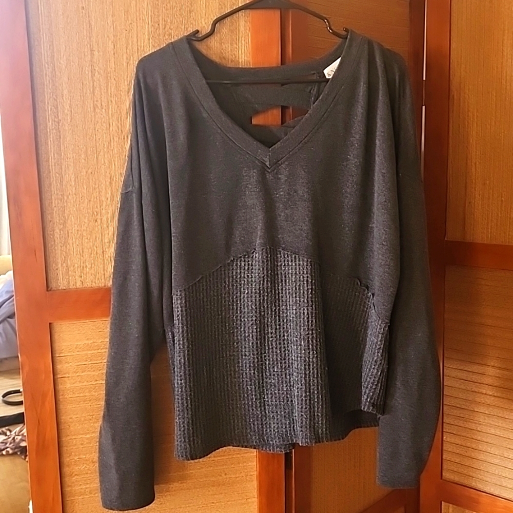 Knox Rose criss cross open back sweater